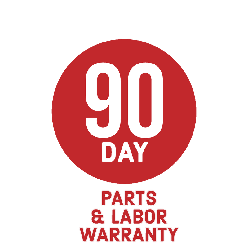 90 Day Parts and Labor Warranty